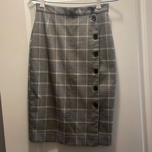 High-rise midi pencil skirt